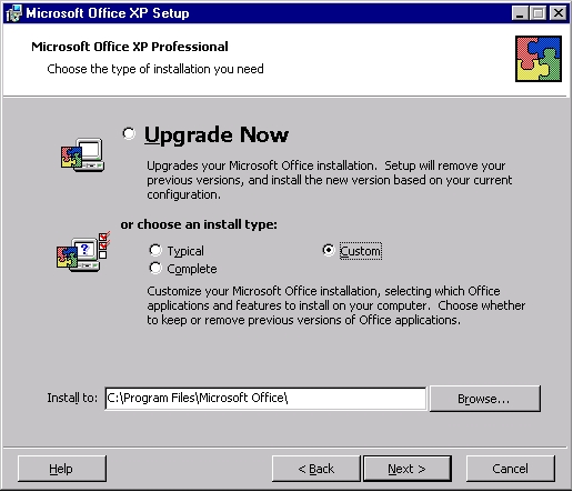 Installing Office XP for Windows